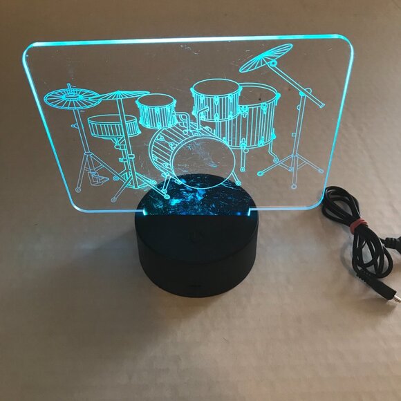 Drum Set Mood Light Battery or USB Powered Preowned - Picture 6 of 10
